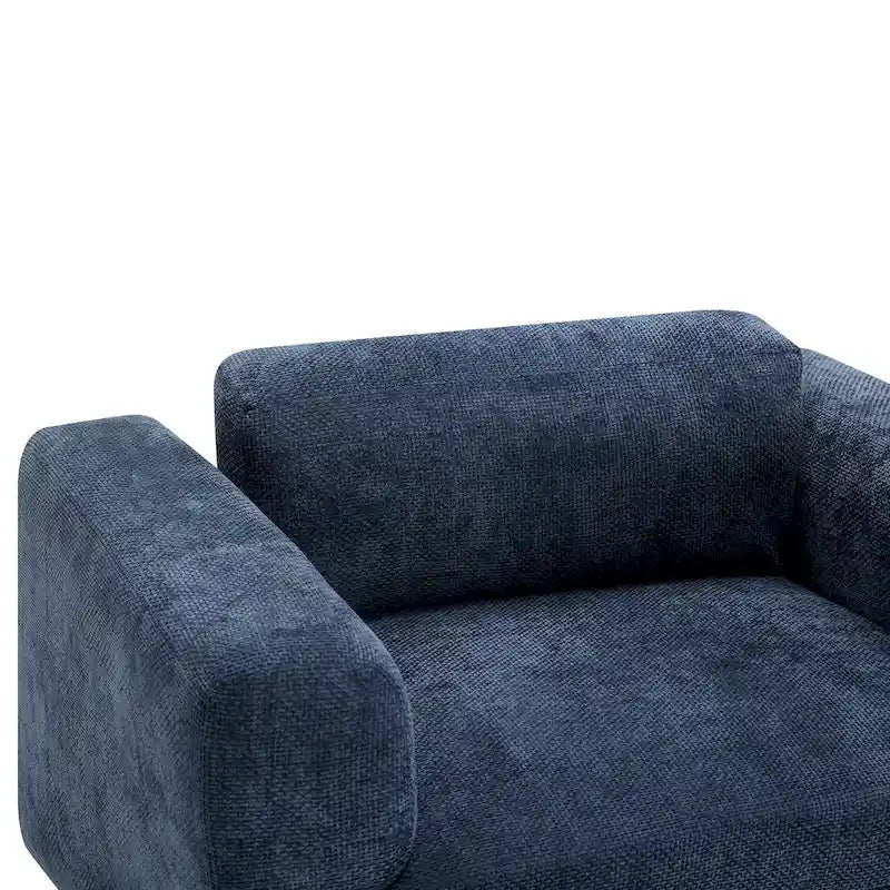 45.5 Woven Velvet Fabric Accent Chair with High-Density Cushion