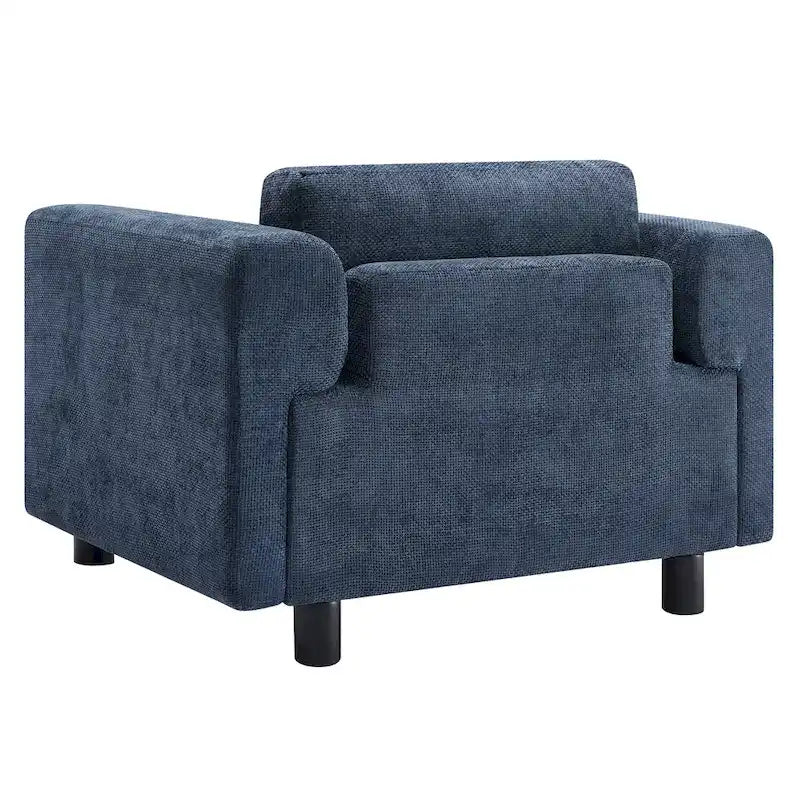 45.5 Woven Velvet Fabric Accent Chair with High-Density Cushion