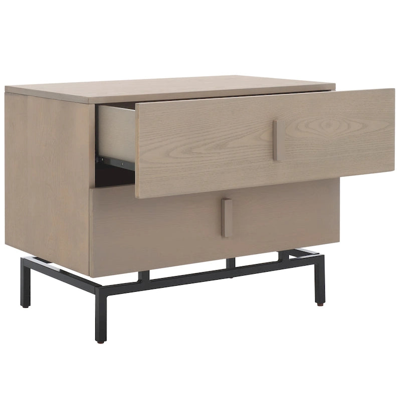 Grey/ Black Storage Cabinet - 28W x 18D x 22H