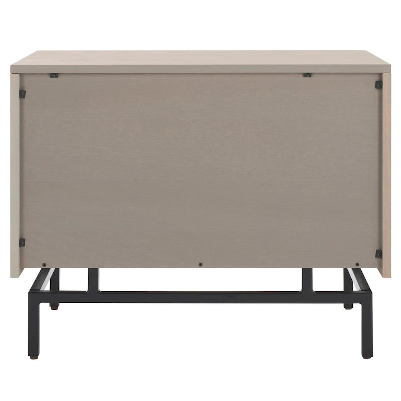 Grey/ Black Storage Cabinet - 28W x 18D x 22H