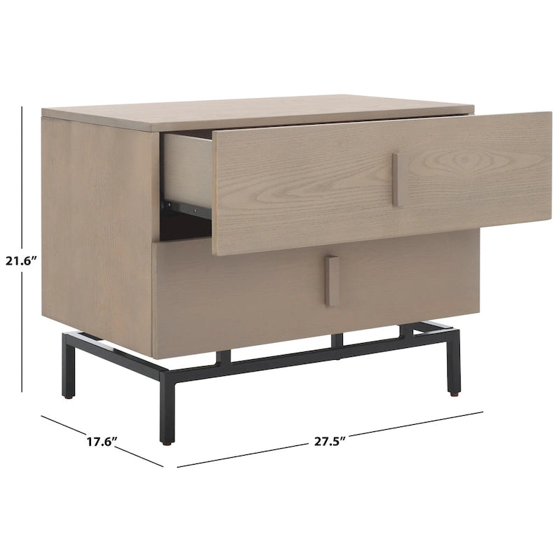 Grey/ Black Storage Cabinet - 28W x 18D x 22H