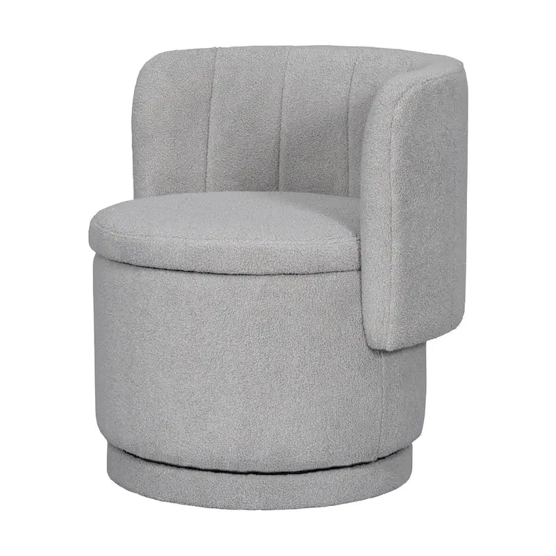 Fabric Swivel Accent Chair wStorage Space,for Living Room,Gray