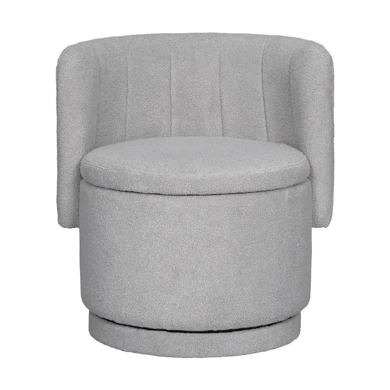 Fabric Swivel Accent Chair wStorage Space,for Living Room,Gray