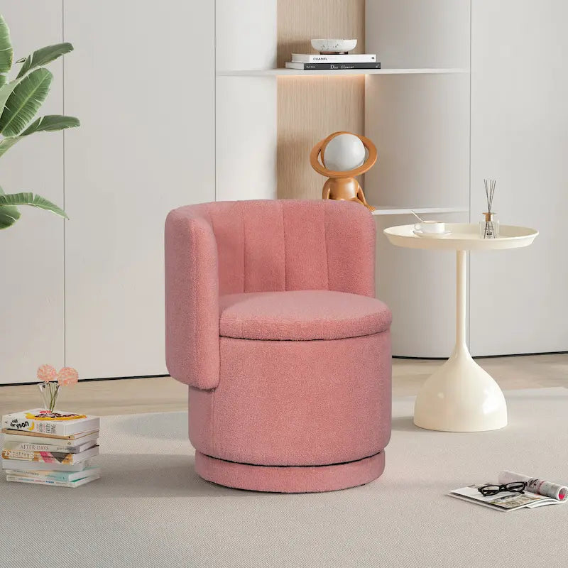 Fabric Swivel Accent Chair wStorage Space,for Living Room,Gray