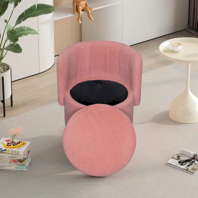 Fabric Swivel Accent Chair wStorage Space,for Living Room,Gray