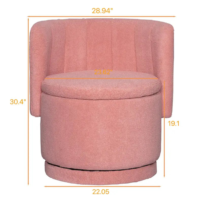 Fabric Swivel Accent Chair wStorage Space,for Living Room,Gray