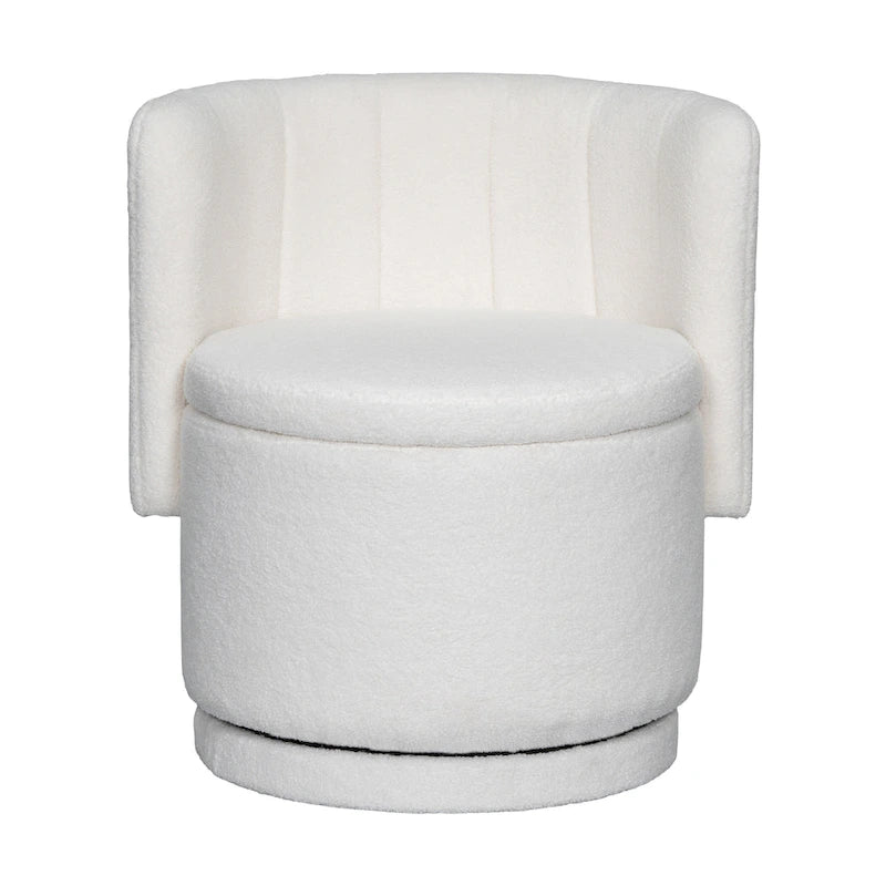 Fabric Swivel Accent Chair wStorage Space,for Living Room,Gray