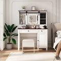 41.73 Wide Dressing Table Set with 4 Drawers 1 Cabinet Dressing Table