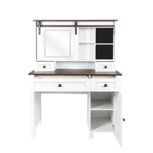 41.73 Wide Dressing Table Set with 4 Drawers 1 Cabinet Dressing Table