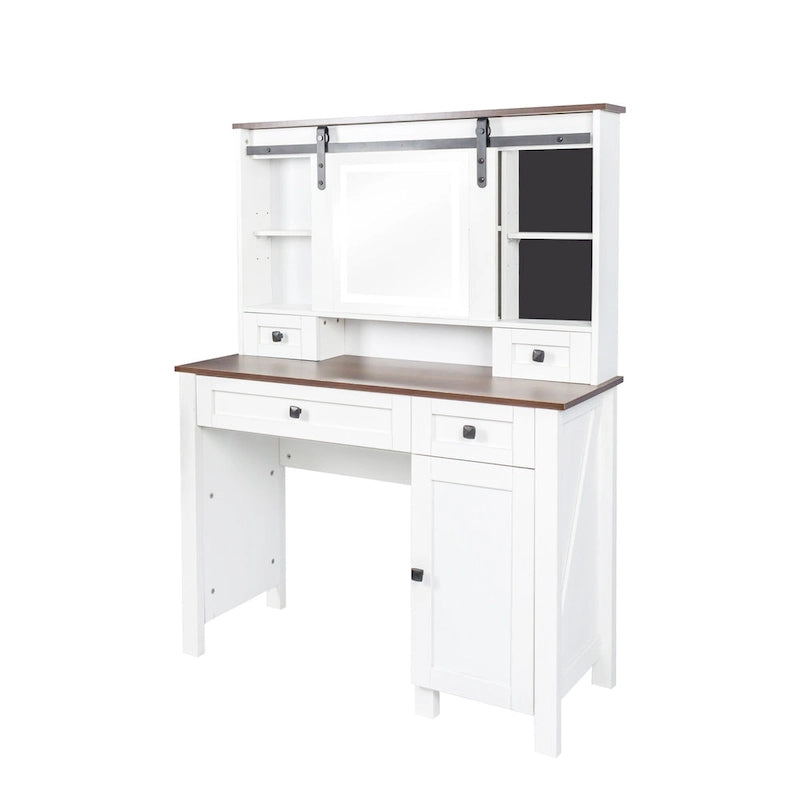 41.73 Wide Dressing Table Set with 4 Drawers 1 Cabinet Dressing Table