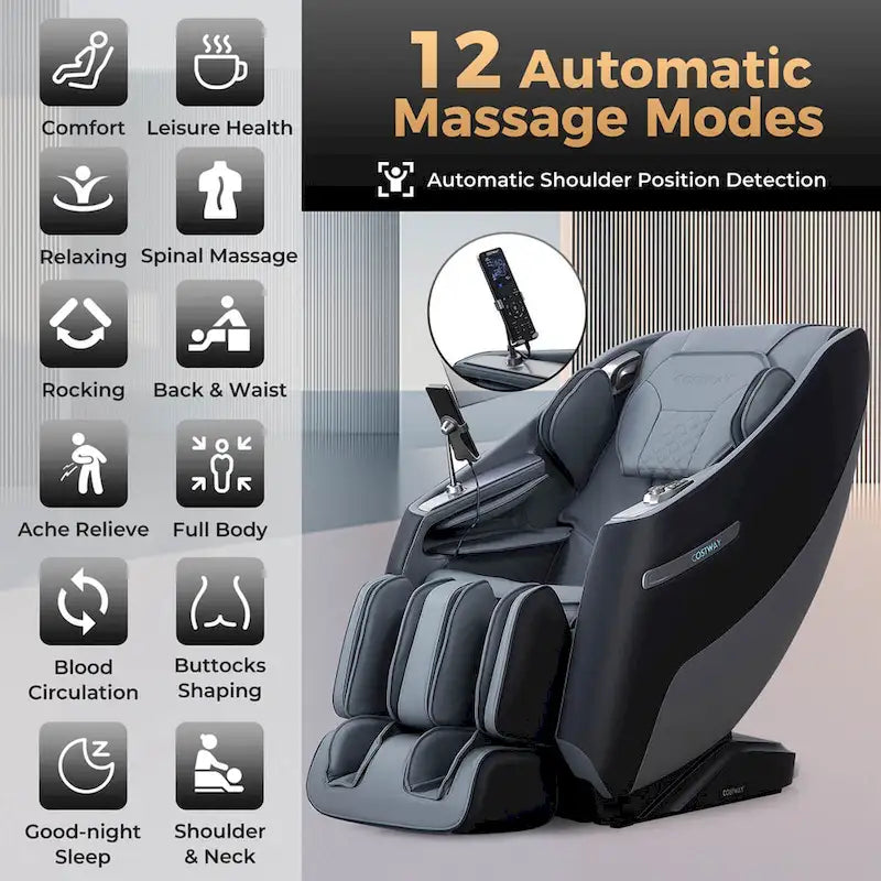 Zero Gravity Track Full Body Massage Chair with Waist