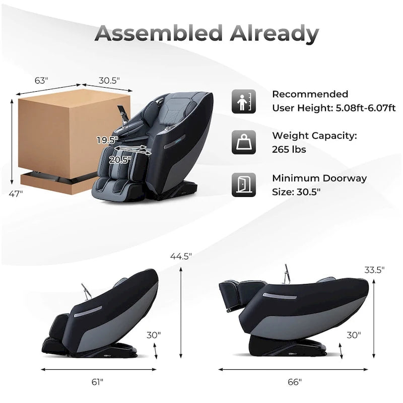 Zero Gravity Track Full Body Massage Chair with Waist