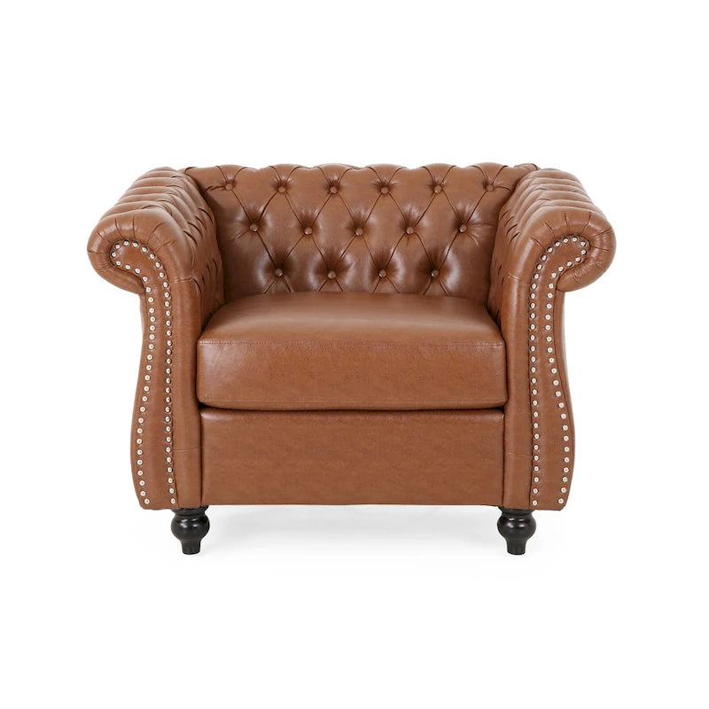 A Sense of Sophistication PU Tufted Accent Chair