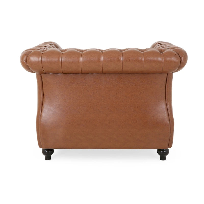 A Sense of Sophistication PU Tufted Accent Chair