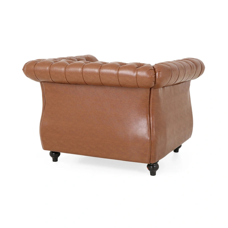 A Sense of Sophistication PU Tufted Accent Chair