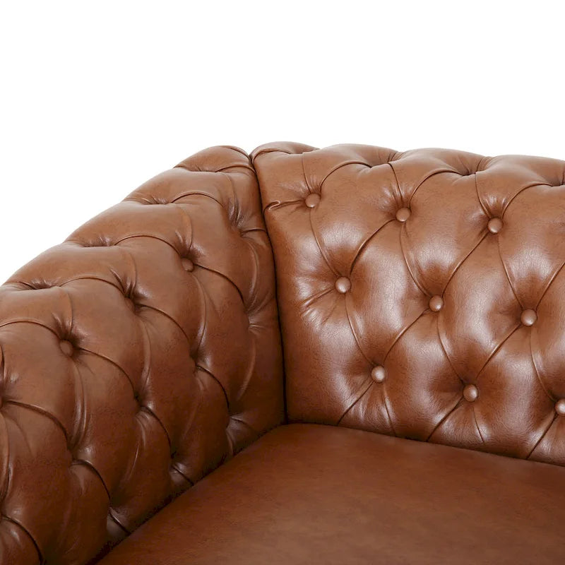 A Sense of Sophistication PU Tufted Accent Chair