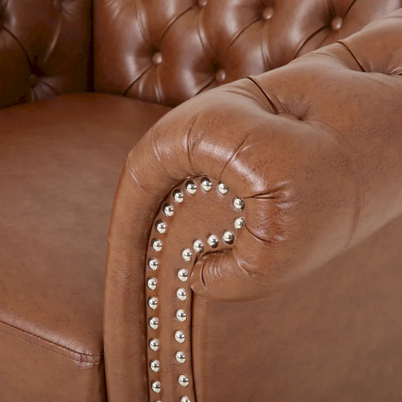 A Sense of Sophistication PU Tufted Accent Chair