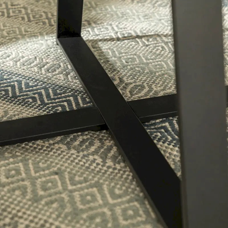 Traditional Distressing Round Metal Wrap Coffee Table