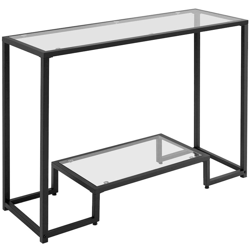 Modern Tempered Glass Console Table Entryway Porch