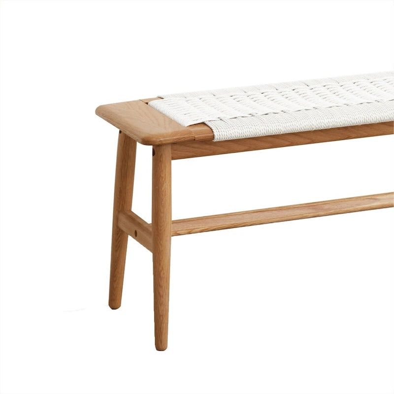 Panca da pranzo in rovere naturale dal design versatile, adatta alla sala da pranzo o alla camera da letto