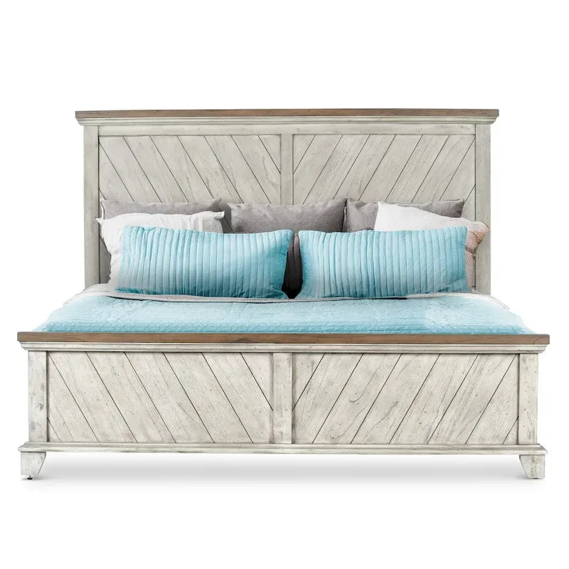 Modern Scandinavian Style Rustic Panel Bed