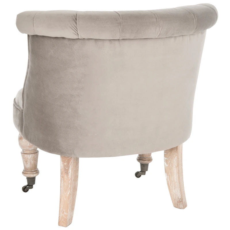 Poltrona trapuntata color crema naturale - 26.4 x 24.2 x 27