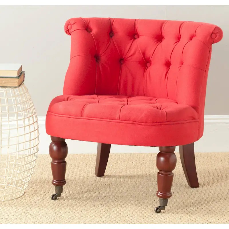 Natural Cream Tufted Chair - 26.4 x 24.2 x 27