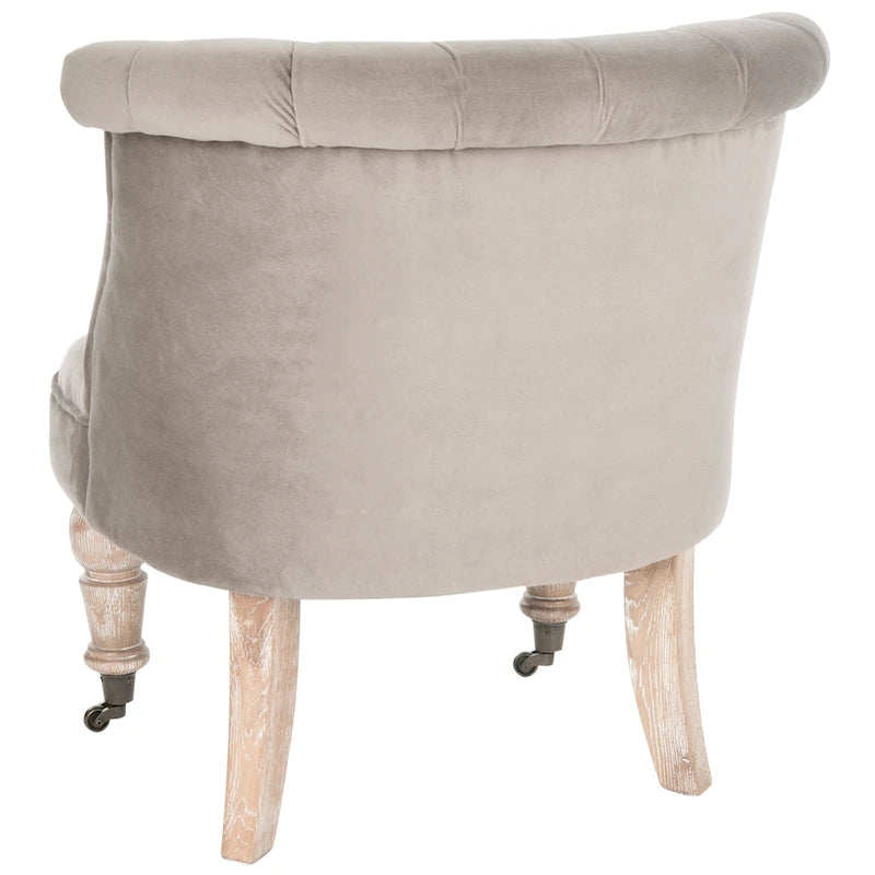Poltrona trapuntata color crema naturale - 26.4 x 24.2 x 27
