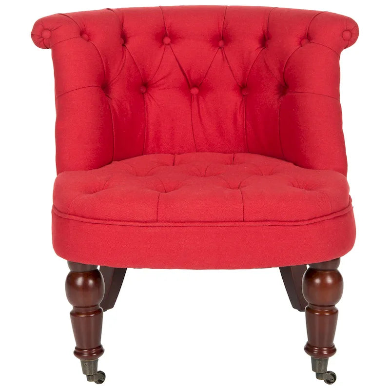 Natural Cream Tufted Chair - 26.4 x 24.2 x 27