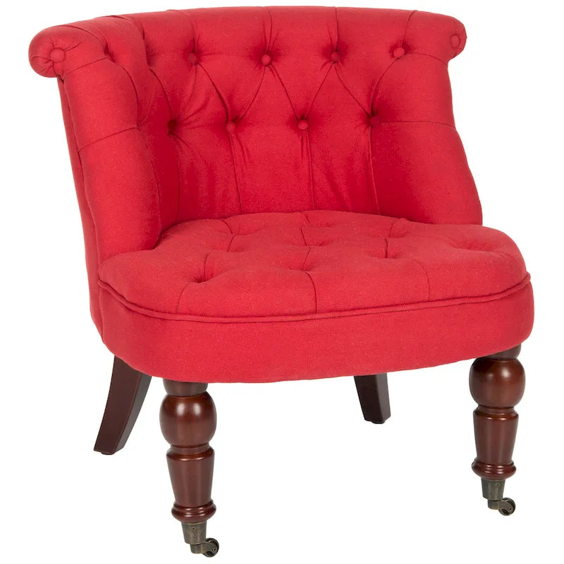 Natural Cream Tufted Chair - 26.4 x 24.2 x 27
