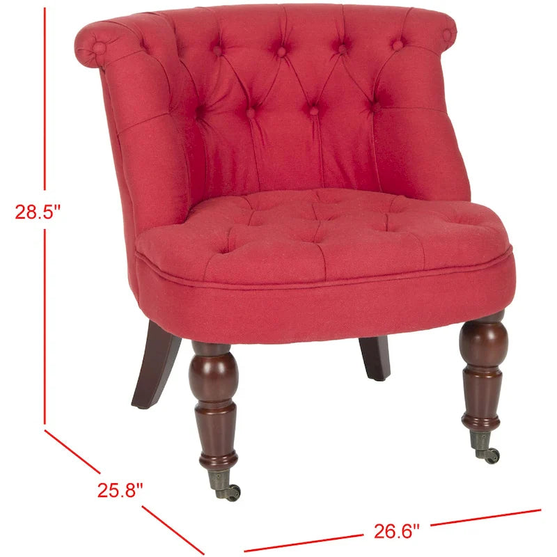 Natural Cream Tufted Chair - 26.4 x 24.2 x 27