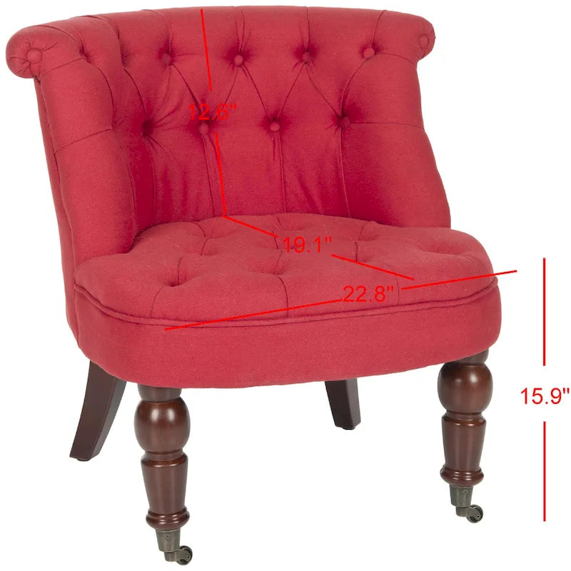 Natural Cream Tufted Chair - 26.4 x 24.2 x 27
