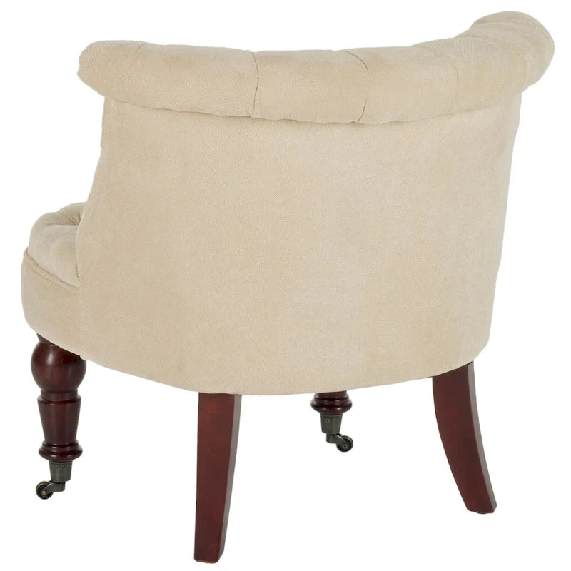 Natural Cream Tufted Chair - 26.4 x 24.2 x 27