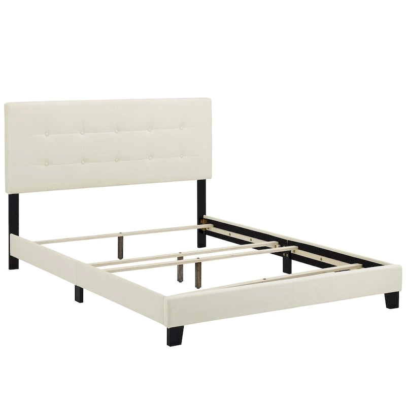 Modern Scandinavian Style Upholstered Velvet Bed