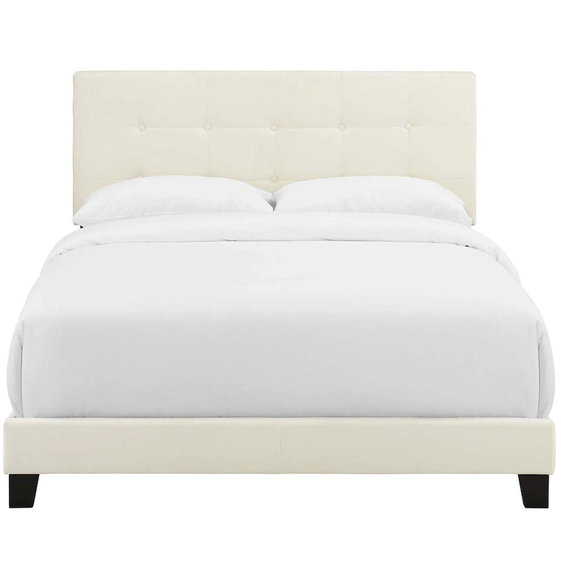 Modern Scandinavian Style Upholstered Velvet Bed