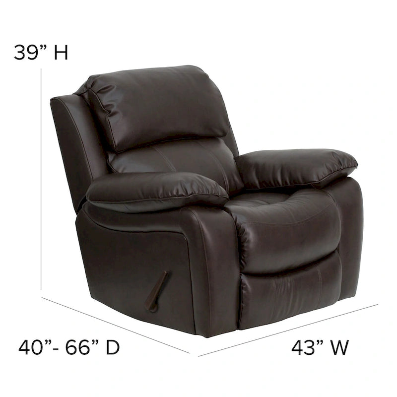 Sophisticated Dark Tones Rocker Recliner