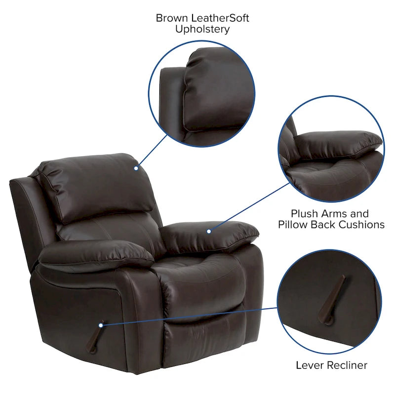 Sophisticated Dark Tones Rocker Recliner