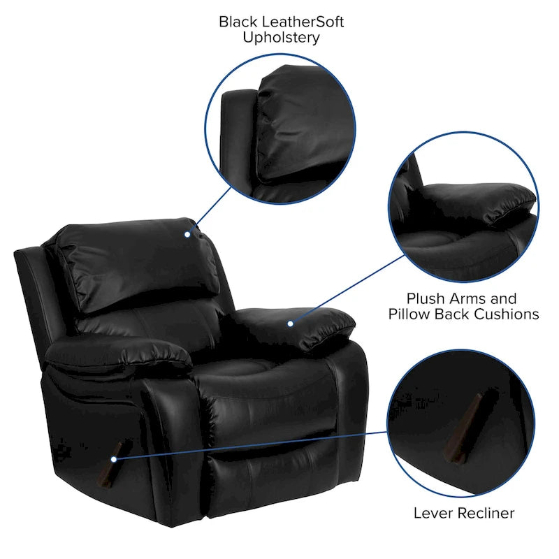 Sophisticated Dark Tones Rocker Recliner